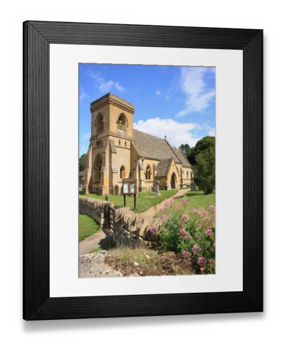 Framed Print : Snowshill. The Cotswold village of Snowshill in Gloucestershire with its fine church Framed Print : Snowshill. The Cotswold village of Snowshill in Gloucestershire with its fine church