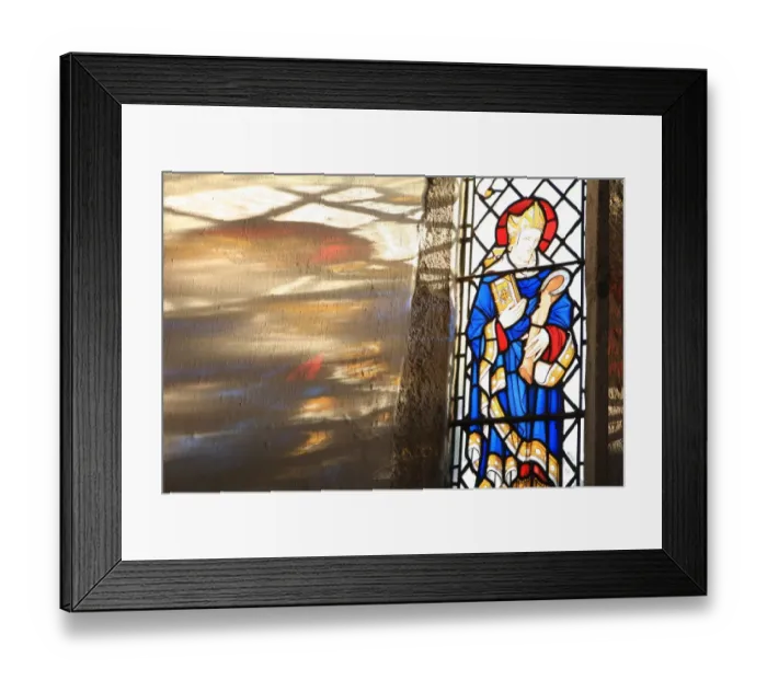 Framed Print : Stainted Glass window