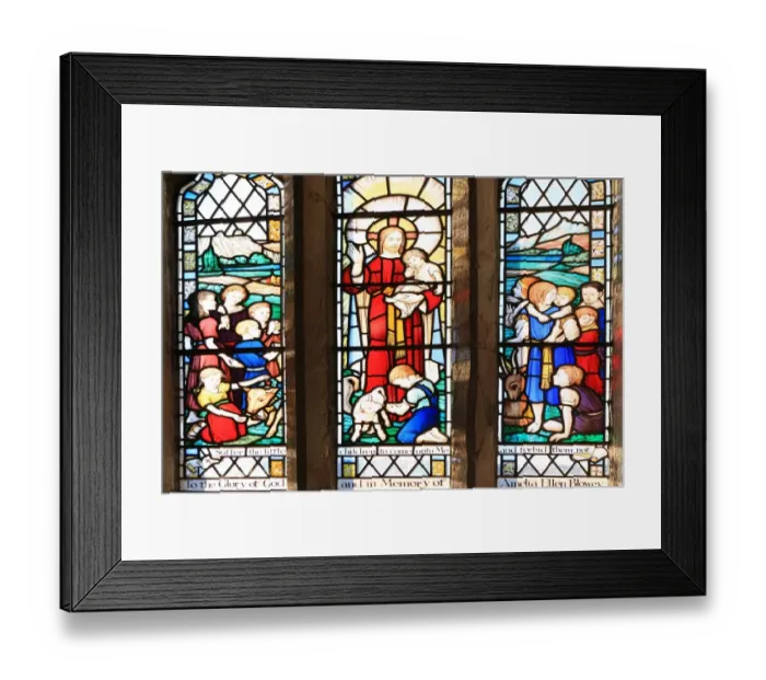Framed Print : Golant. St Sampsons Church, Golant Cornwall with its Stainted Glass windows Framed Print : Golant. St Sampsons Church, Golant Cornwall with its Stainted Glass windows