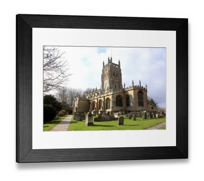 Framed Print : Fairford. St Marys Church in Fairford Gloucestershire