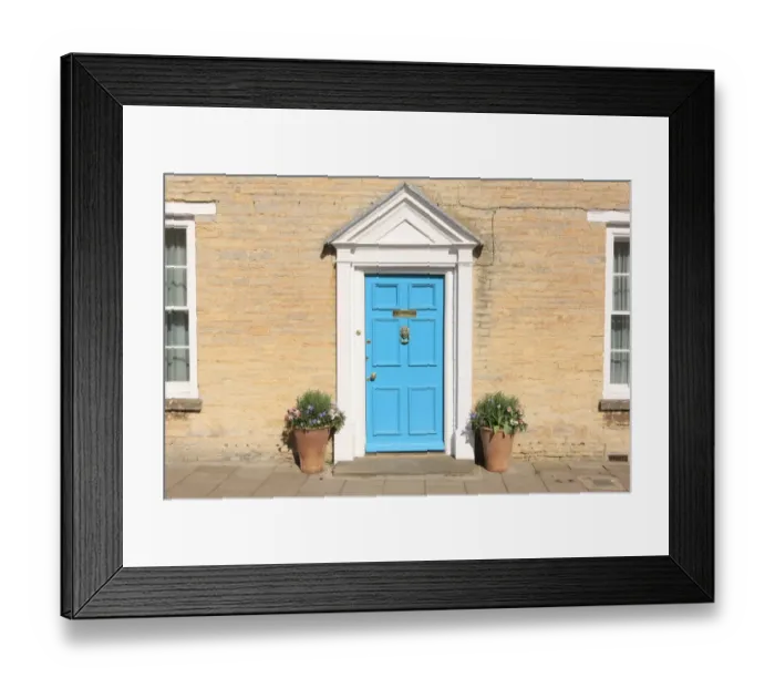Framed Print : Doorway. A doorway in the Market Place at Fairford Glos Framed Print : Doorway. A doorway in the Market Place at Fairford Glos