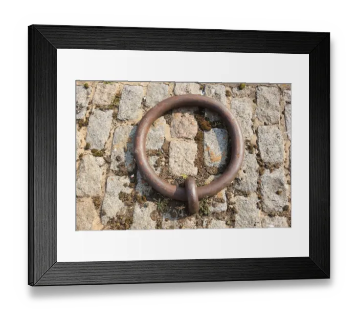 Framed Print : Quayside. A metal ring on the Quay at Gloucester Docks Framed Print : Quayside. A metal ring on the Quay at Gloucester Docks