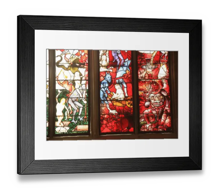Framed Print : Fairford. Part of the West Window in St Marys Church Fairford Gloucestershire