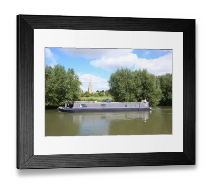 Framed Print : Lechlade. A canal boat on the upper Thames at Lechlade Gloucestershire Framed Print : Lechlade. A canal boat on the upper Thames at Lechlade Gloucestershire