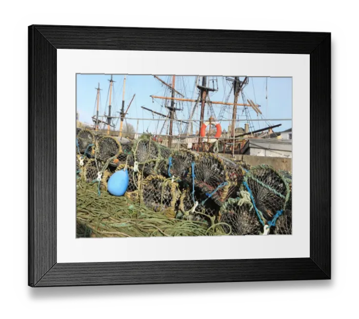 Framed Print : Lobster Pots