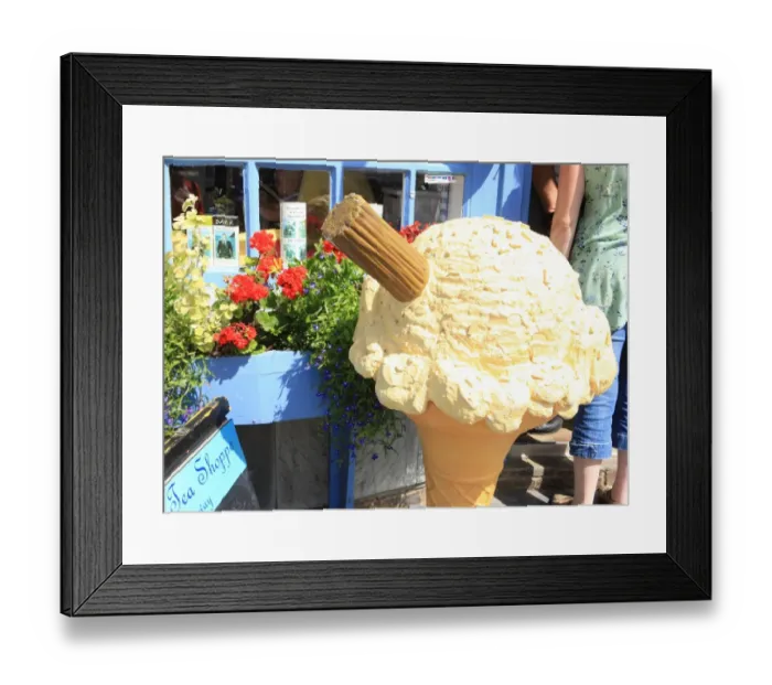 Framed Print : Ice cream out side a shop in Port Isaac or Port Wenn Framed Print : Ice cream out side a shop in Port Isaac or Port Wenn
