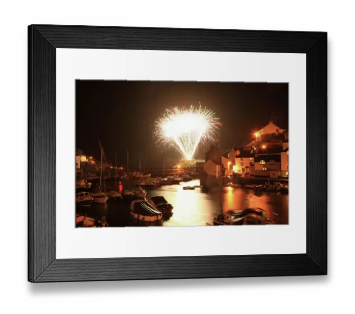 Framed Print : Polperro. Fireworks at Polperro the fishing village in Cornwall Framed Print : Polperro. Fireworks at Polperro the fishing village in Cornwall