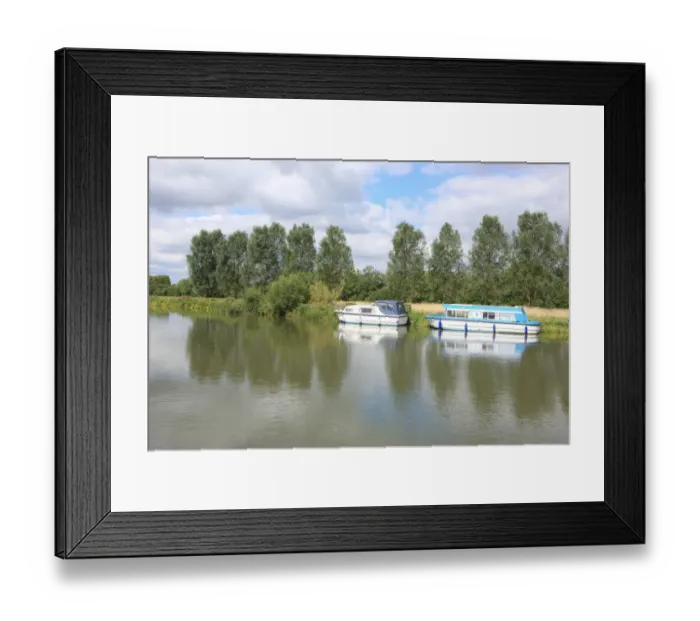 Framed Print : Lechlade. Two holiday boats on the upper Thames near St Johns Lock at Lechlade Framed Print : Lechlade. Two holiday boats on the upper Thames near St Johns Lock at Lechlade