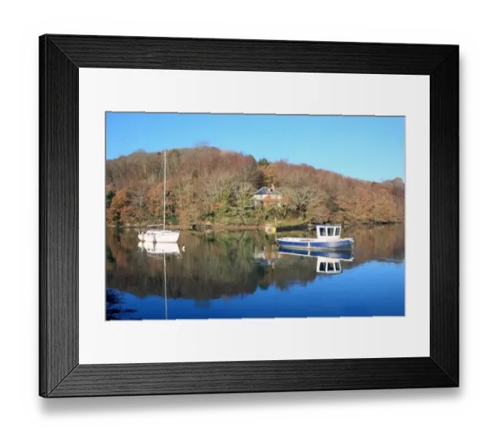 Framed Print : Looe. A Early winters day on the River at Looe on the South coast of Cornwall Framed Print : Looe. A Early winters day on the River at Looe on the South coast of Cornwall
