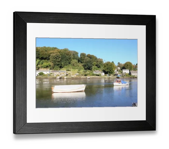 Framed Print : Lerryn nr Fowey Cornwall Autumn. River Saling Boats Riverside cottages Framed Print : Lerryn nr Fowey Cornwall Autumn. River Saling Boats Riverside cottages