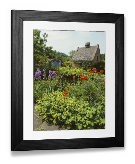 Framed Print : SNOWSHILL. The flowers around the Dovecote at Snowshill Manor in the cotswolds Framed Print : SNOWSHILL. The flowers around the Dovecote at Snowshill Manor in the cotswolds