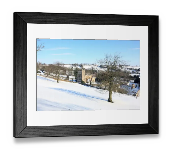 Framed Print : Chedworth. A winters day in the Cotswolds at the village of Chedworth in Framed Print : Chedworth. A winters day in the Cotswolds at the village of Chedworth in