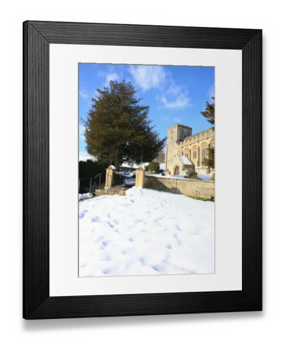 Framed Print : Chedworth. A winters day in the Cotswolds at the village of Chedworth in Framed Print : Chedworth. A winters day in the Cotswolds at the village of Chedworth in