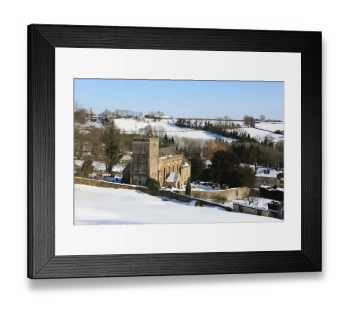 Framed Print : Chedworth. A winters day in the Cotswolds at the village of Chedworth in Framed Print : Chedworth. A winters day in the Cotswolds at the village of Chedworth in