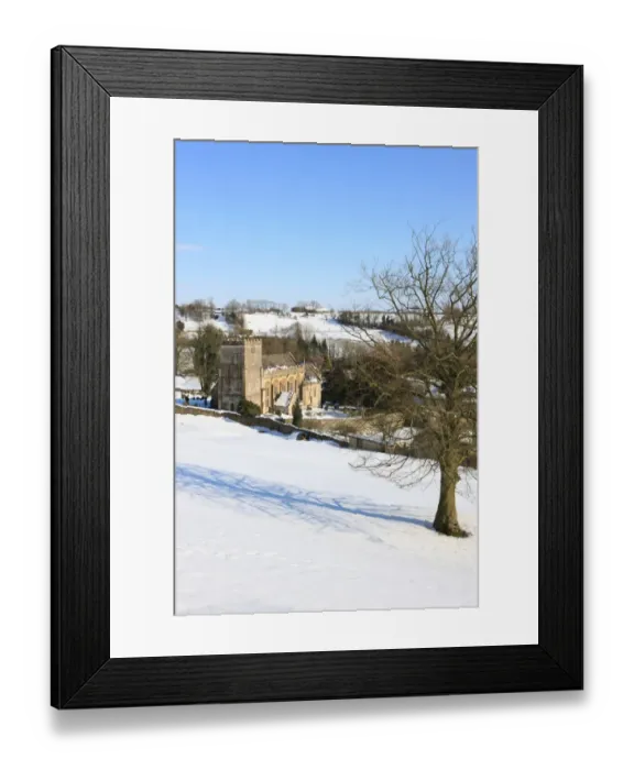 Framed Print : Chedworth. A winters day in the Cotswolds at the village of Chedworth in Framed Print : Chedworth. A winters day in the Cotswolds at the village of Chedworth in