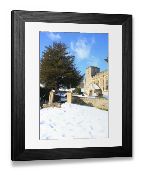 Framed Print : Chedworth. A winters day in the Cotswolds at the village of Chedworth in Framed Print : Chedworth. A winters day in the Cotswolds at the village of Chedworth in