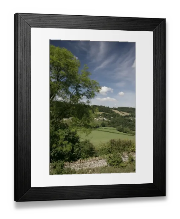 Framed Print : Slad. A valley near the cotswold village of Slad on a summers day Framed Print : Slad. A valley near the cotswold village of Slad on a summers day