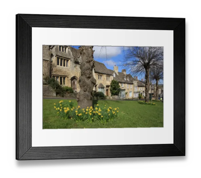 Framed Print : Burford. The High Street Burford Oxfordshire on a Spring morning Framed Print : Burford. The High Street Burford Oxfordshire on a Spring morning