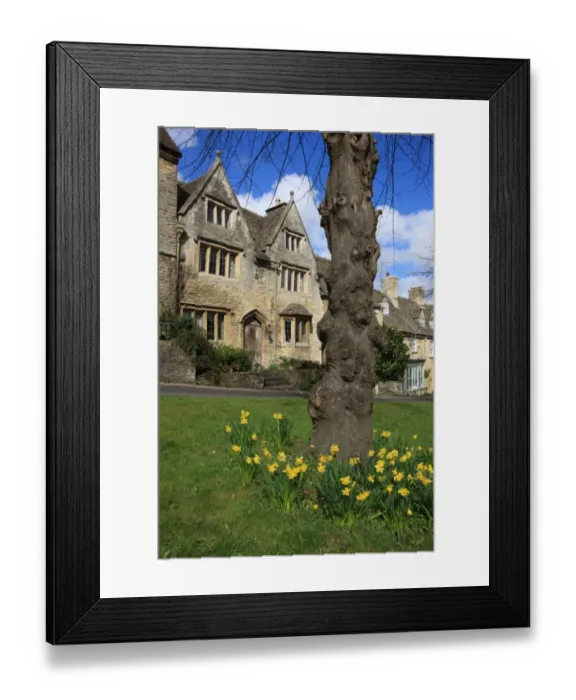 Framed Print : Burford. The High Street Burford Oxfordshire on a Spring morning Framed Print : Burford. The High Street Burford Oxfordshire on a Spring morning