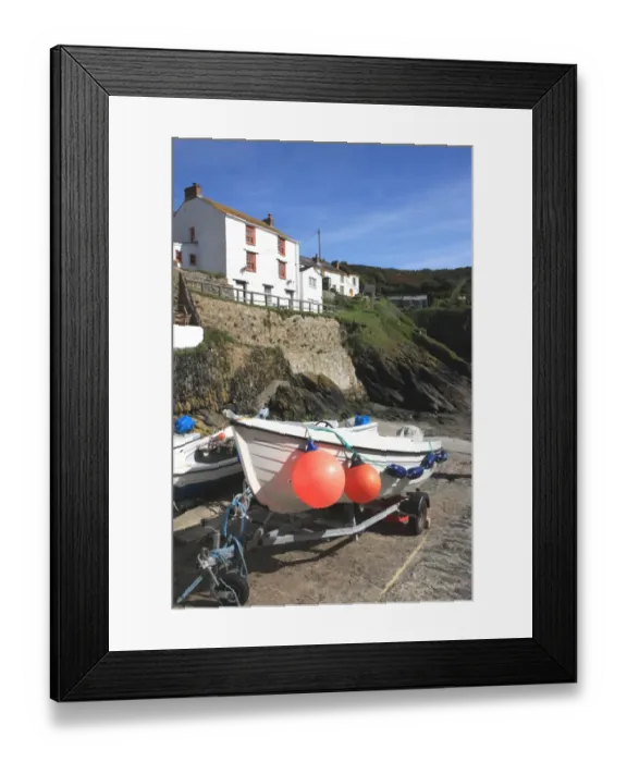 Framed Print : Portloe. Fishing boats in the Historic Harbour at Portloe Cornwall Framed Print : Portloe. Fishing boats in the Historic Harbour at Portloe Cornwall