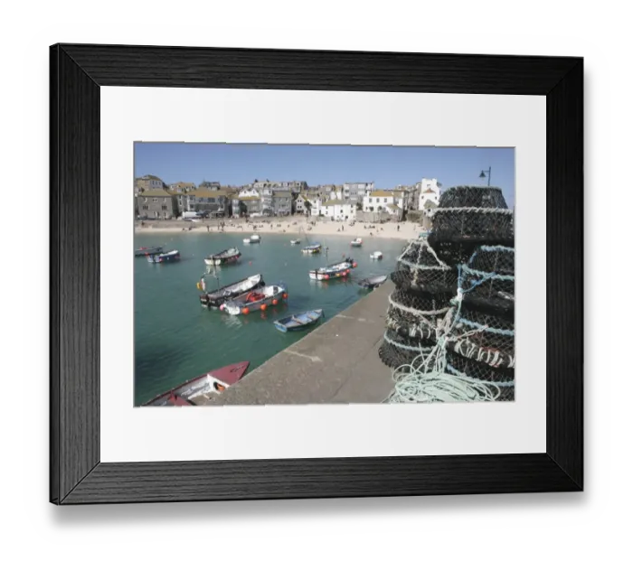 Framed Print : St Ives. Fishing boats in the Historic Harbour at Portloe Cornwall Framed Print : St Ives. Fishing boats in the Historic Harbour at Portloe Cornwall