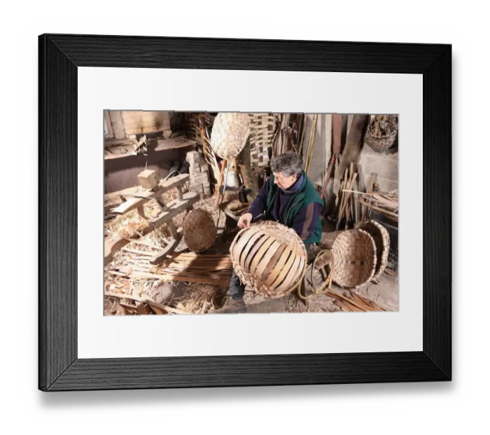 Framed Print : Oak Swill Baskets Framed Print : Oak Swill Baskets