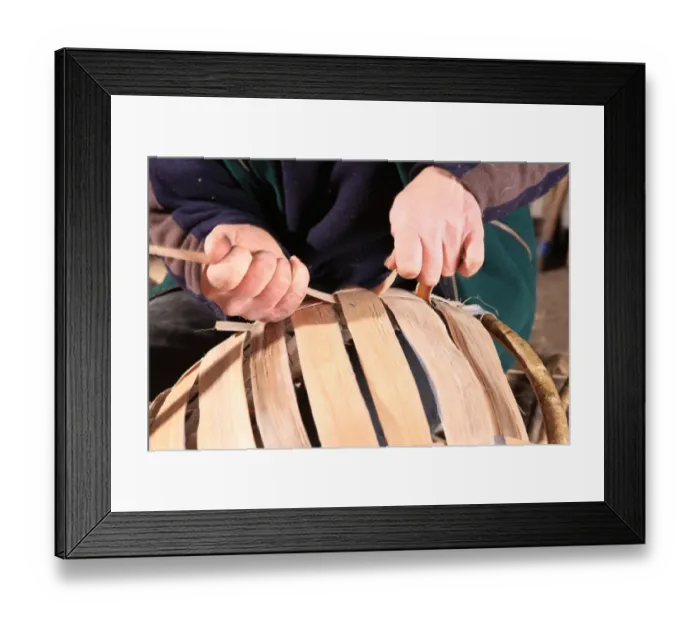 Framed Print : Oak Swill Baskets