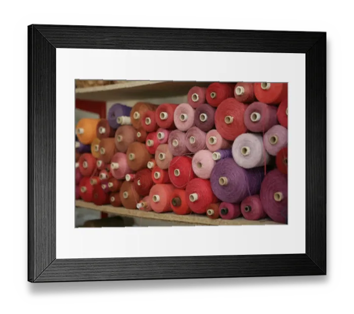 Framed Print : Tapestry. Kirsten Glasbrook working on a Tapestry Framed Print : Tapestry. Kirsten Glasbrook working on a Tapestry