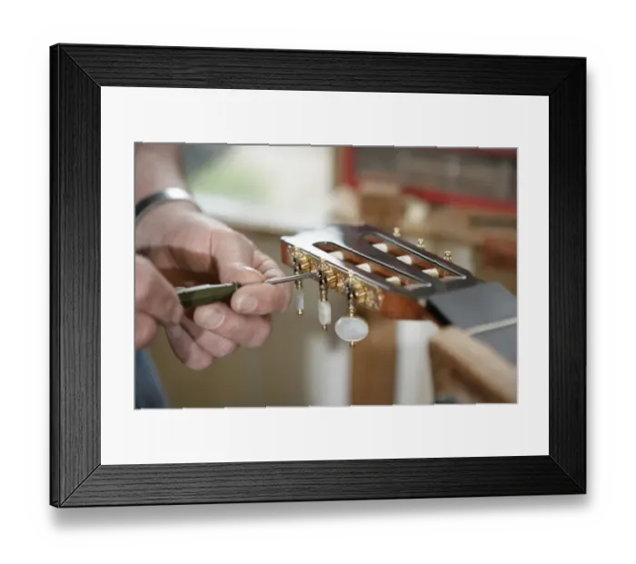 Framed Print : Guitar Maker Framed Print : Guitar Maker