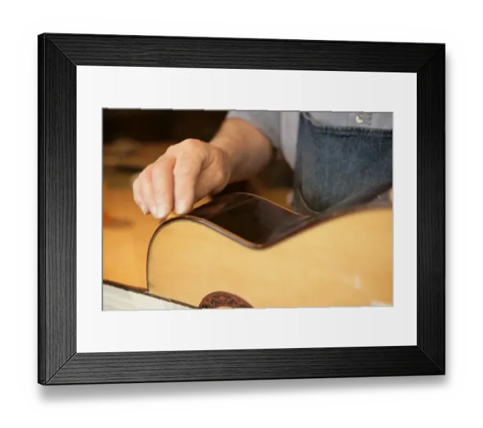 Framed Print : Guitar Maker