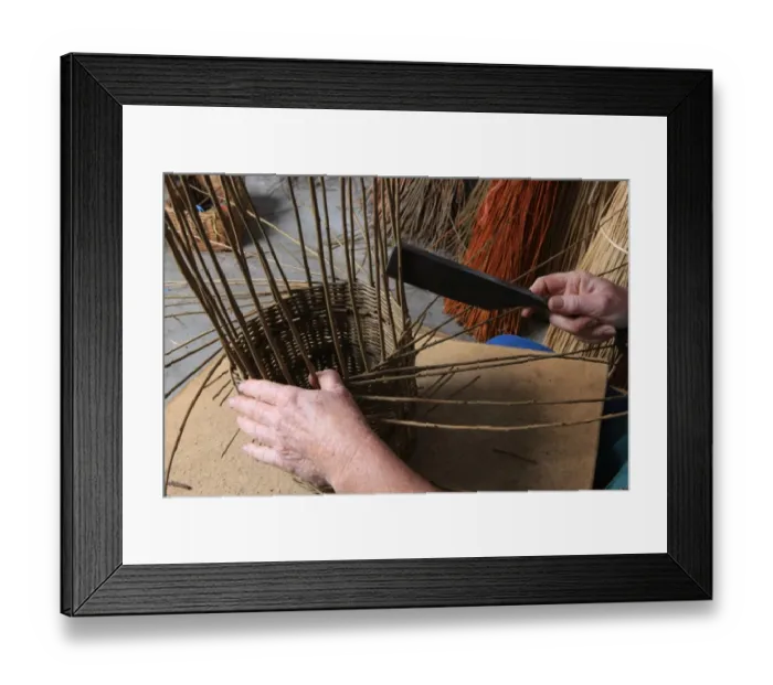 Framed Print : Traditioinal Basket Maker Framed Print : Traditioinal Basket Maker