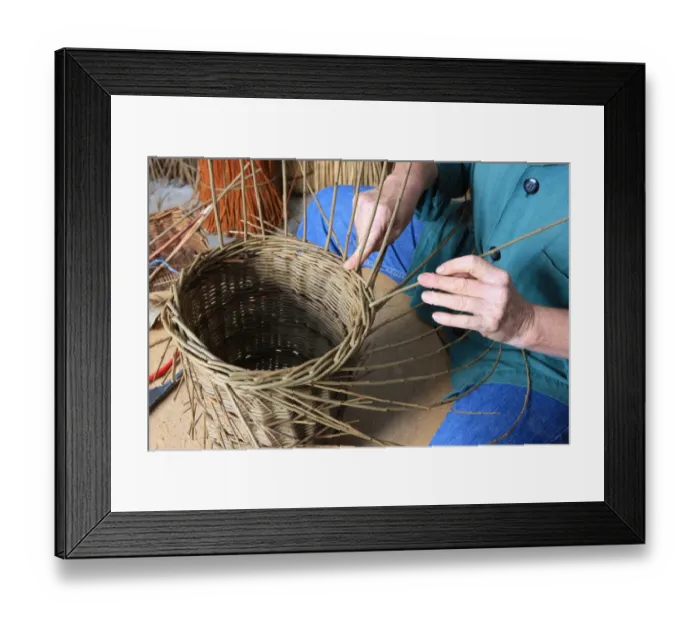 Framed Print : Traditioinal Basket Maker Framed Print : Traditioinal Basket Maker