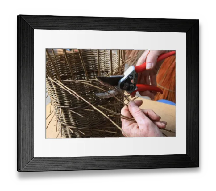 Framed Print : Traditional Basket Maker Framed Print : Traditional Basket Maker