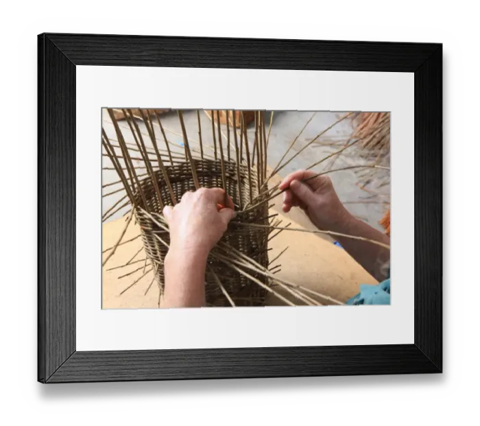 Framed Print : Traditioinal Basket Maker Framed Print : Traditioinal Basket Maker