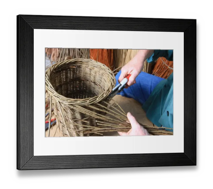 Framed Print : Traditioinal Basket Maker Framed Print : Traditioinal Basket Maker