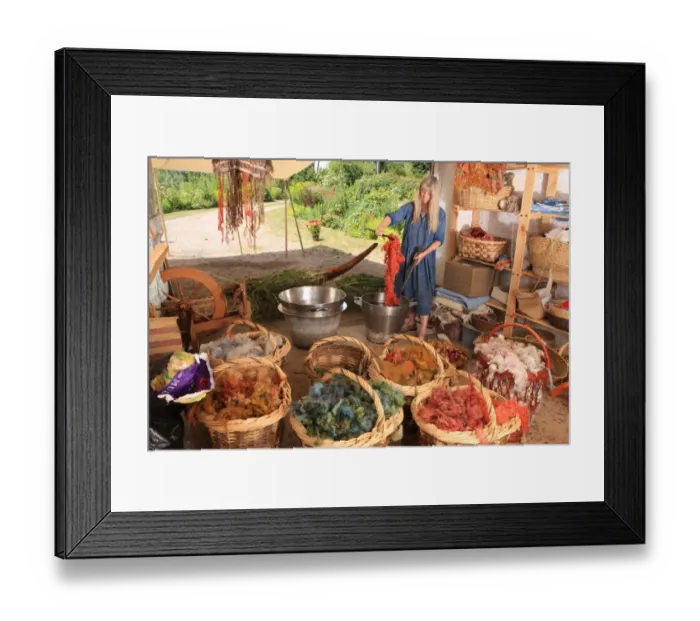 Framed Print : Dyeing and Spinning Framed Print : Dyeing and Spinning