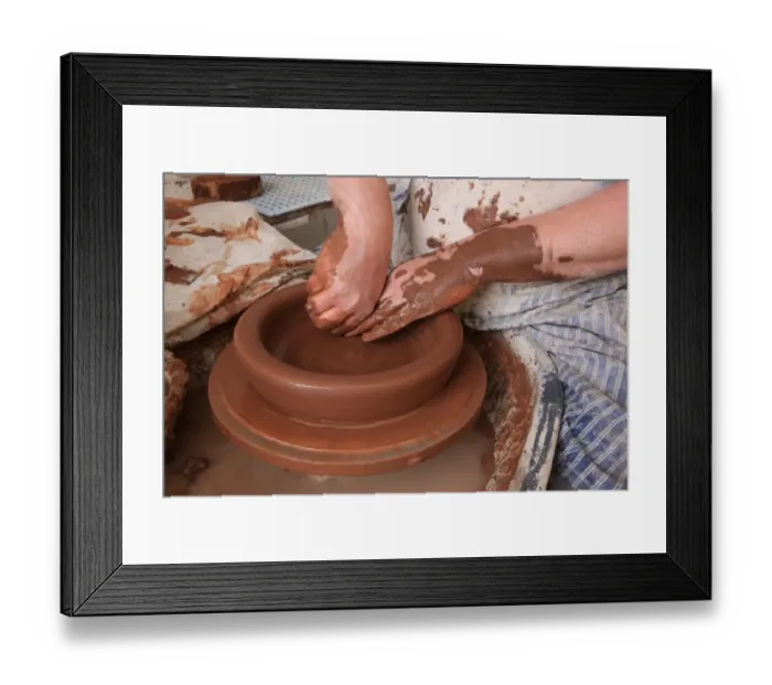 Framed Print : Potter Kevin Millward in his studio near Stoke on Trent near Stoke on Trent Framed Print : Potter Kevin Millward in his studio near Stoke on Trent near Stoke on Trent