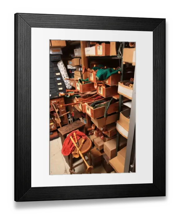 Framed Print : Bagpipe maker Framed Print : Bagpipe maker