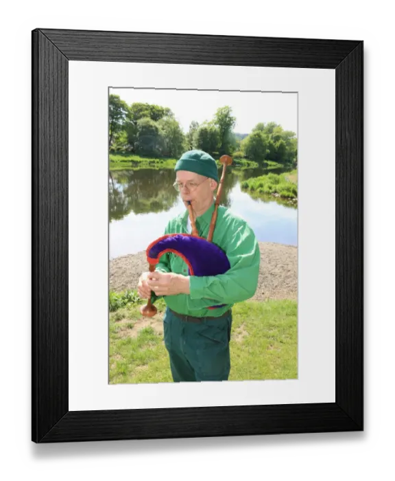 Framed Print : Bagpipe maker Framed Print : Bagpipe maker