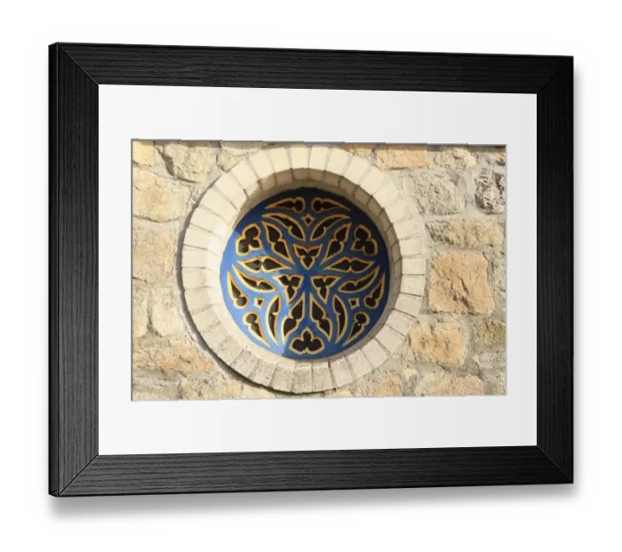 Framed Print : Window. Circular window on the Quayside in the Cornish fishing port of Framed Print : Window. Circular window on the Quayside in the Cornish fishing port of