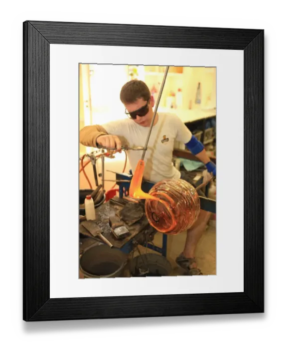 Framed Print : Glassblowing Framed Print : Glassblowing