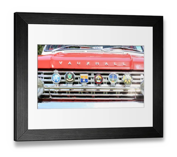 Framed Print : Vauxhall. An Vauxhall at The Classic car show Boconnoc Estate near Lostwithiel