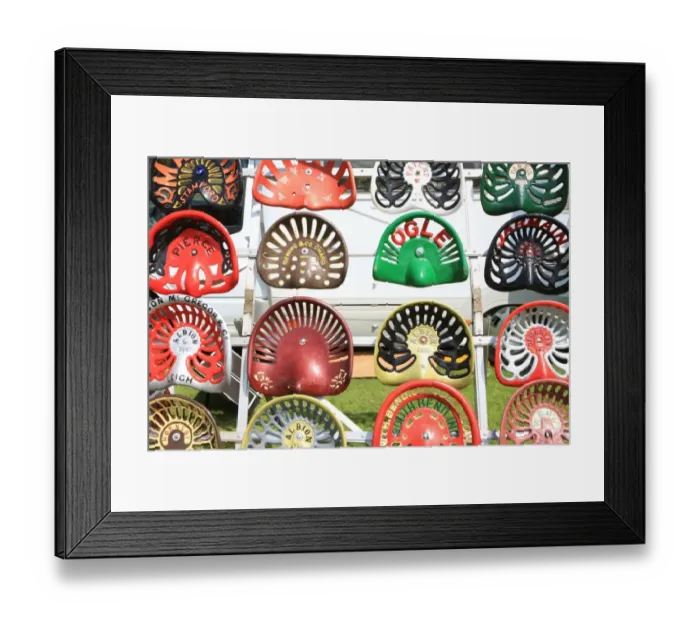 Framed Print : Tractor seats Framed Print : Tractor seats