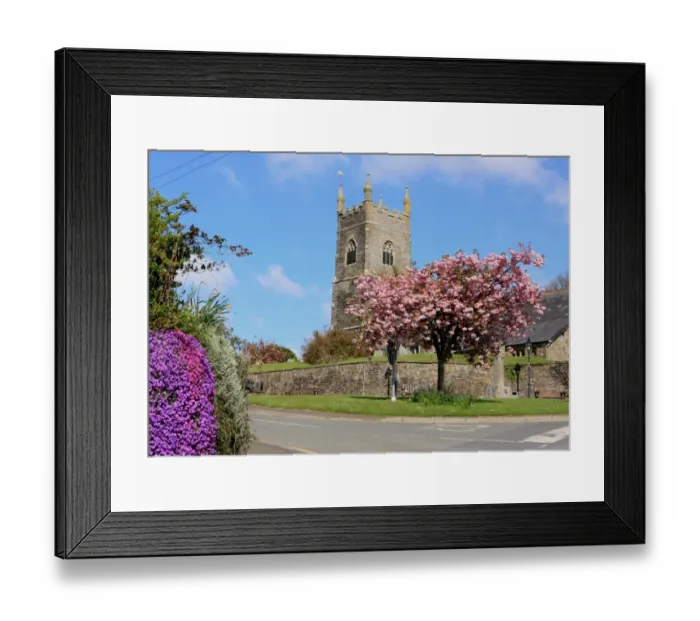Framed Print : Pelynt. The village green at Pelynt nr Looe Cornwall on spring day Framed Print : Pelynt. The village green at Pelynt nr Looe Cornwall on spring day
