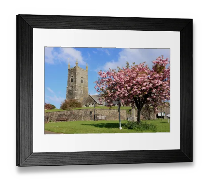 Framed Print : Pelynt. The village green at Pelynt nr Looe Cornwall on spring day Framed Print : Pelynt. The village green at Pelynt nr Looe Cornwall on spring day