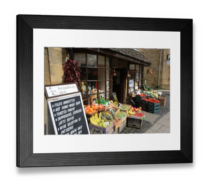 Framed Print : Shop Sign. Fresh vegetables on display outside a shop in the Cotswold village of Broadway Framed Print : Shop Sign. Fresh vegetables on display outside a shop in the Cotswold village of Broadway