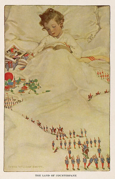 Boy in Bed with Soldiers