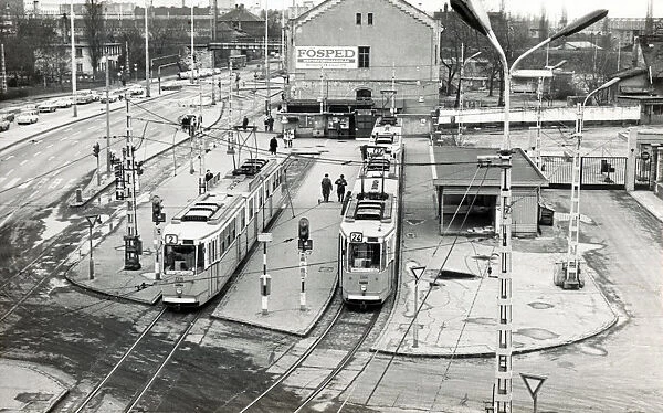 Budapest, Hungary - terminus for Tram lines 2 and 24