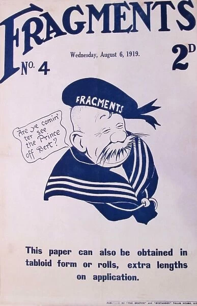 Fragments magazine poster by Bruce Bairnsfather, 1919