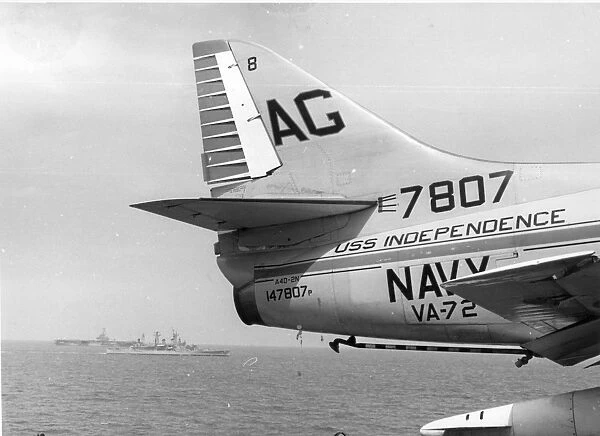 The tail of Douglas A-4C Skyhawk 147807